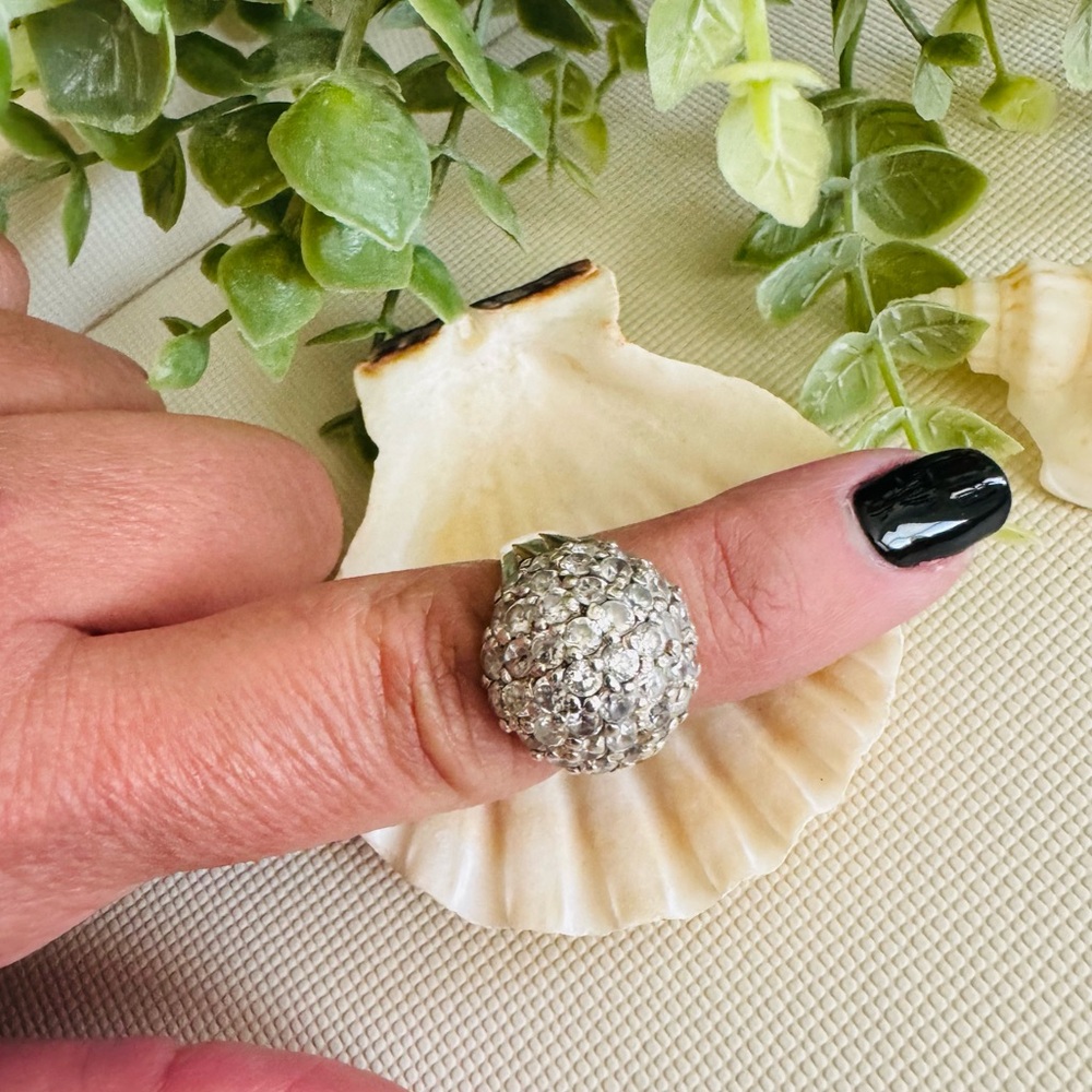925 Silver CZ Dome Ring